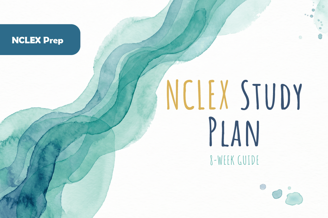 A week-by-week NCLEX study plan covering pharmacology, med-surg, fluids, mental health, and test-taking strategy. Built for nursing students who want to pass.