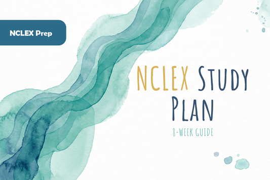 A week-by-week NCLEX study plan covering pharmacology, med-surg, fluids, mental health, and test-taking strategy. Built for nursing students who want to pass.