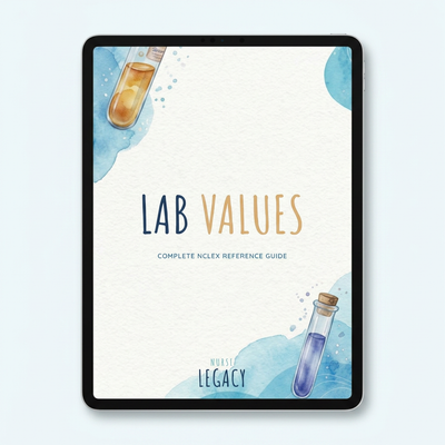 Lab Values Nursing Study Guide — NCLEX Prep PDF | NurseLegacy